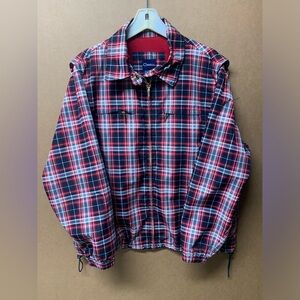 Women’s vintage Catalina windbreaker rain repellent plaid jacket.